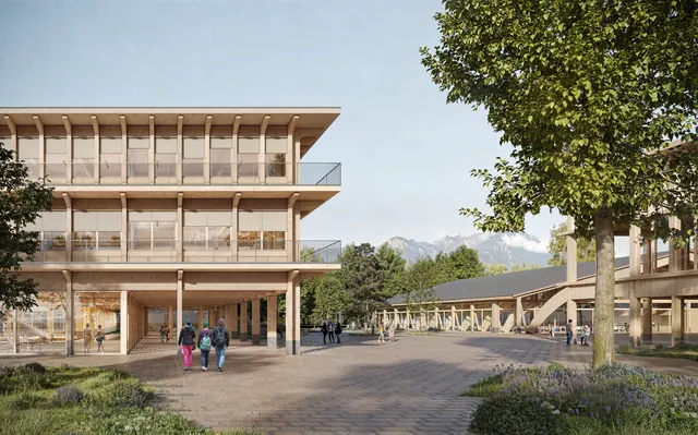 Juan Socas Architecte · École Tronchenaz, SIA &mdash; render concursos