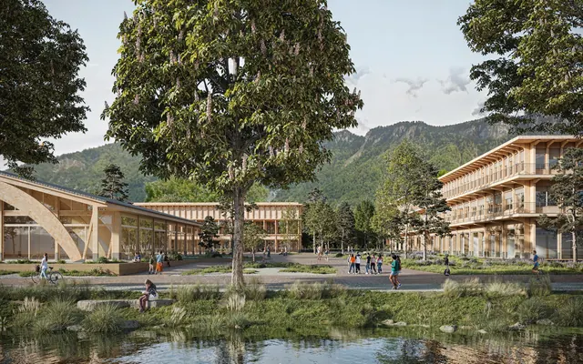 Juan Socas Architecte · École Tronchenaz, SIA &mdash; render concursos