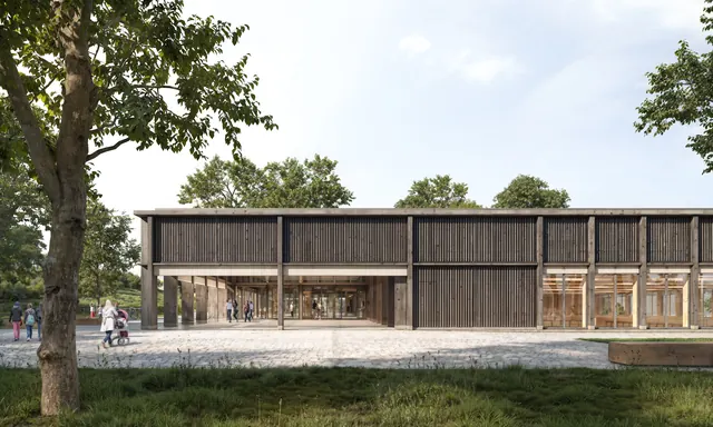 Juan Socas Architecte · Concours École SIA, Bois &mdash; render concursos