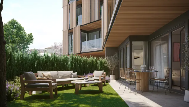 Jardín privado &mdash; render exteriores