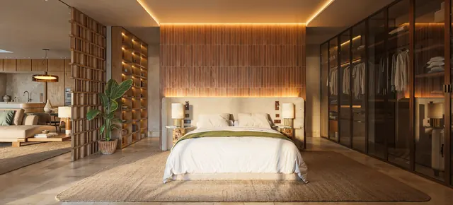 Naven · Suite máster, Dormitorio &mdash; render interiores